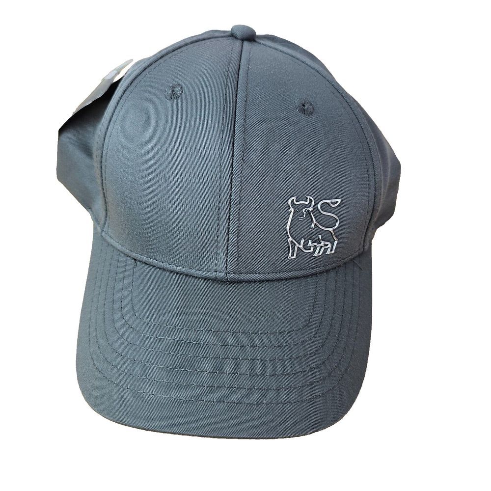 NWT Silver Bull Pro Style Hat Gray Fitted Baseball Cap‎ Taurus Bull Rider BOA